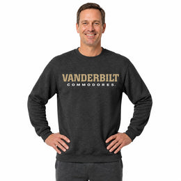 Vanderbilt Commodores  NCAA Crewneck Sweatshirt Men Women Fleece Charcoal - Charcoal