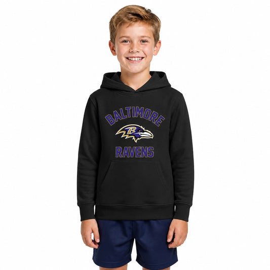 Baltimore Ravens  NFL Youth Gameday Pullover Hoodie Boys Girls - Black