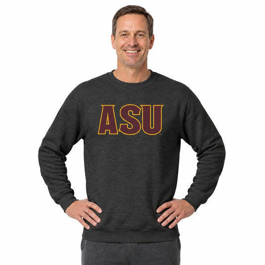 Arizona State Sun Devils  NCAA Crewneck Sweatshirt Men Women Fleece Charcoal - Charcoal