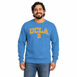 UCLA Bruins  NCAA Tackle Twill Crewneck Sweatshirt Men Women - Light Blue