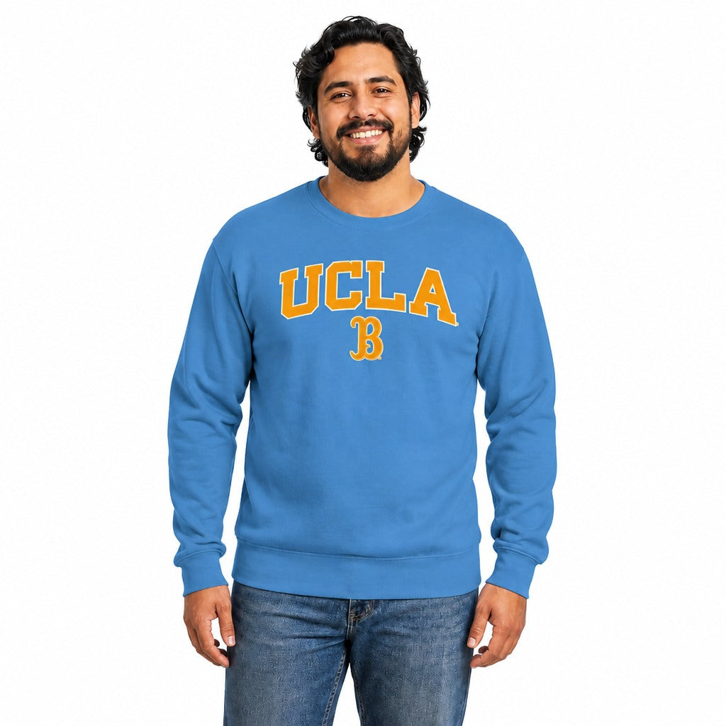 UCLA Bruins  NCAA Tackle Twill Crewneck Sweatshirt Men Women - Light Blue