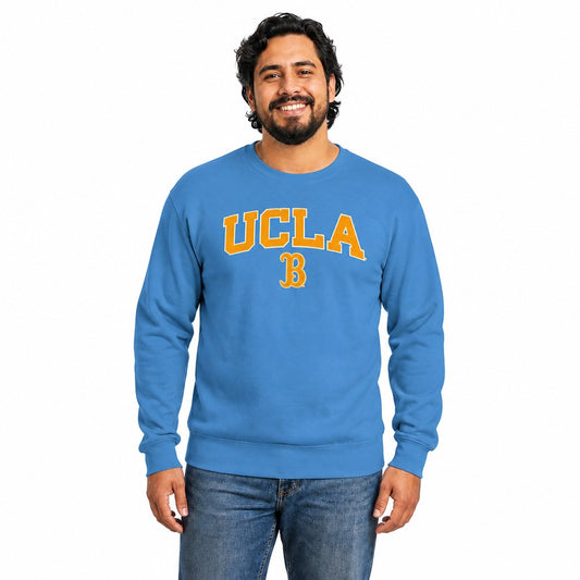 UCLA Bruins  NCAA Tackle Twill Crewneck Sweatshirt Men Women - Light Blue