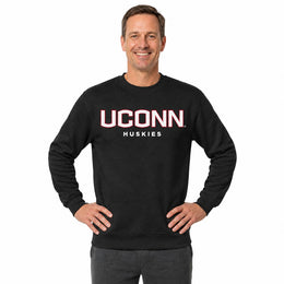 UCONN Huskies  NCAA Crewneck Sweatshirt Men Women Fleece Pullover Charcoal - Charcoal