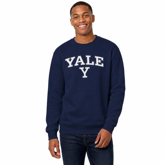 Yale Bulldogs Fleece Pullover Crewneck Sweatshirt for Men and Women - Navy