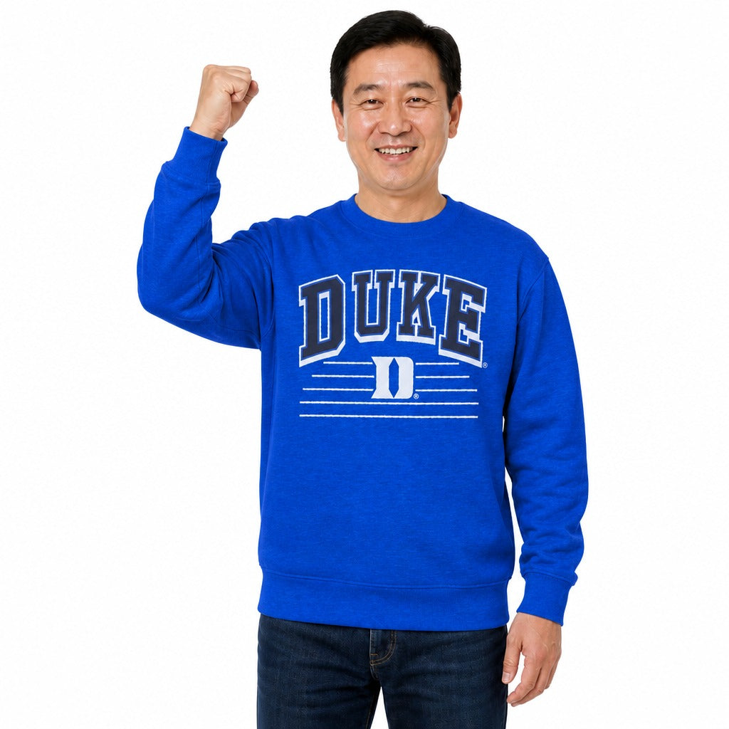 Duke Blue Devils  NCAA Overtime Classics Crewneck Sweatshirt Men Women - Royal Heather