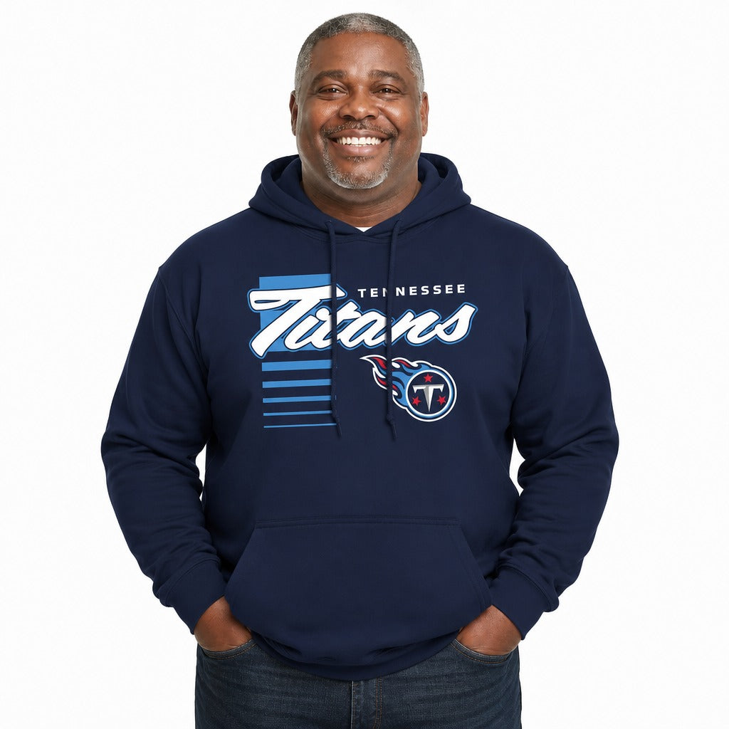 Tennessee Titans  Retro Script Fleece Hoodie - Navy