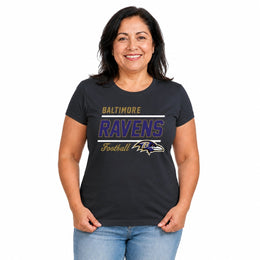 Baltimore Ravens  NFL Women's Gameday Short Sleeve Crew Neck T-Shirt - Black