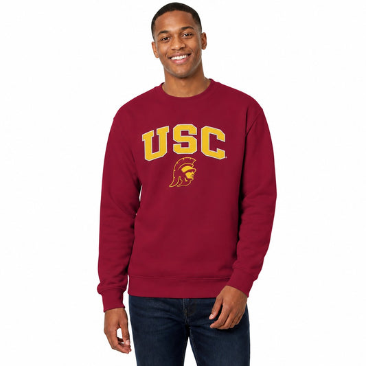 USC Trojans NCAA Pullover Crewneck Sweatshirt for Men and Women - Cardinal