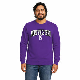 Northwestern Wildcats  NCAA Tackle Twill Crewneck Sweatshirt Men Women - Purple