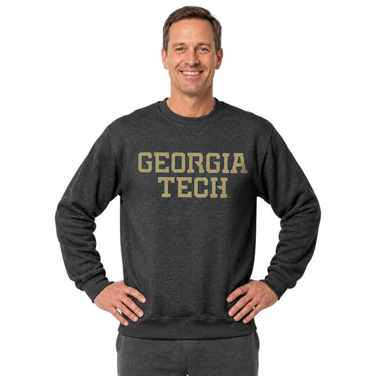 Georgia Tech Yellowjackets  NCAA Crewneck Sweatshirt Men Women - Charcoal