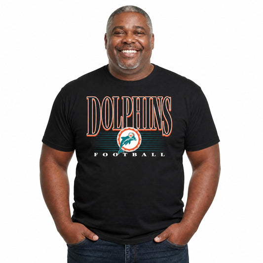 Miami Dolphins  NFL Overtime Blueprint T-Shirt for Men and Women - Black