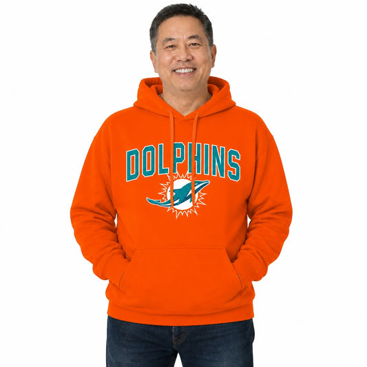 Miami Dolphins  NFL Home Team Hoodie Sweatshirt - Orange