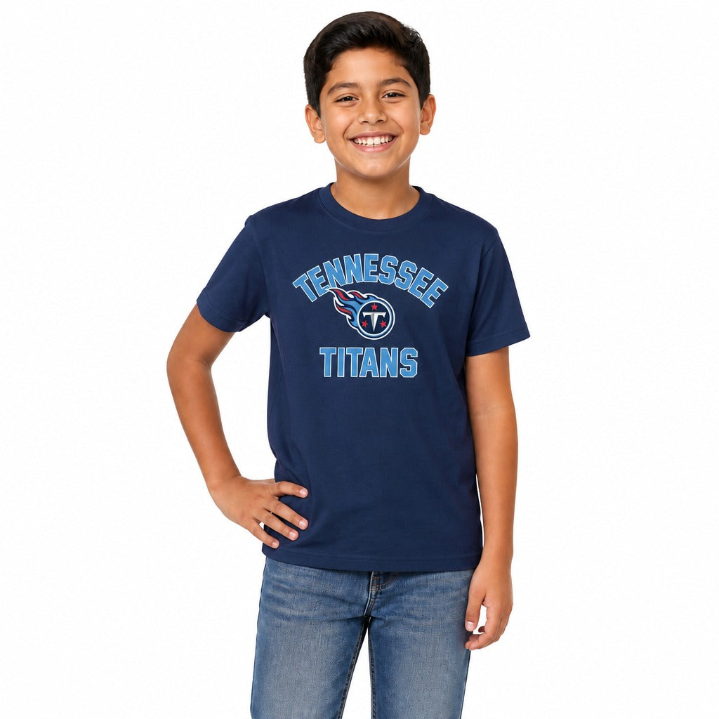 Tennessee Titans  NFL Youth Gameday Football T-Shirt Boys and Girls - Navy