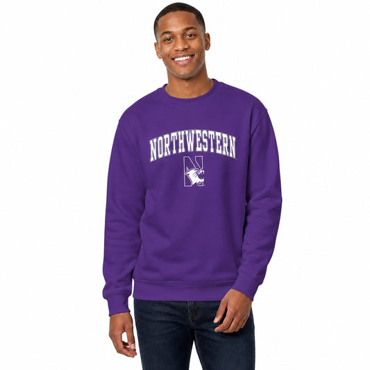 Northwestern Wildcats Fleece Crewneck Sweatshirt for Men and Women - Purple