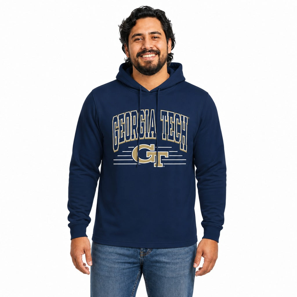 Georgia Tech Yellowjackets Georgia Tech Yellow Jackets Overtime Classics Fleece Hoodie Sweatshirt - Navy