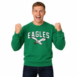 Philadelphia Eagles  NFL Home Team Fleece Crewneck Sweatshirt Men Women - Kelly Green