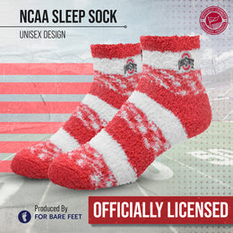 Ohio State Buckeyes NCAA Unisex Cozy Soft Sleep Socks - Red