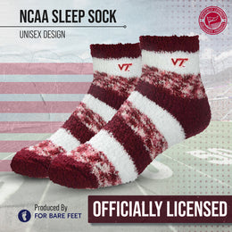 Virginia Tech Hokies NCAA Unisex Cozy Soft Sleep Socks - Maroon