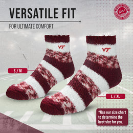 Virginia Tech Hokies NCAA Unisex Cozy Soft Sleep Socks - Maroon