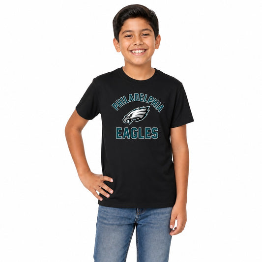 Philadelphia Eagles  NFL Youth Gameday Football T-Shirt Boys Girls - Black