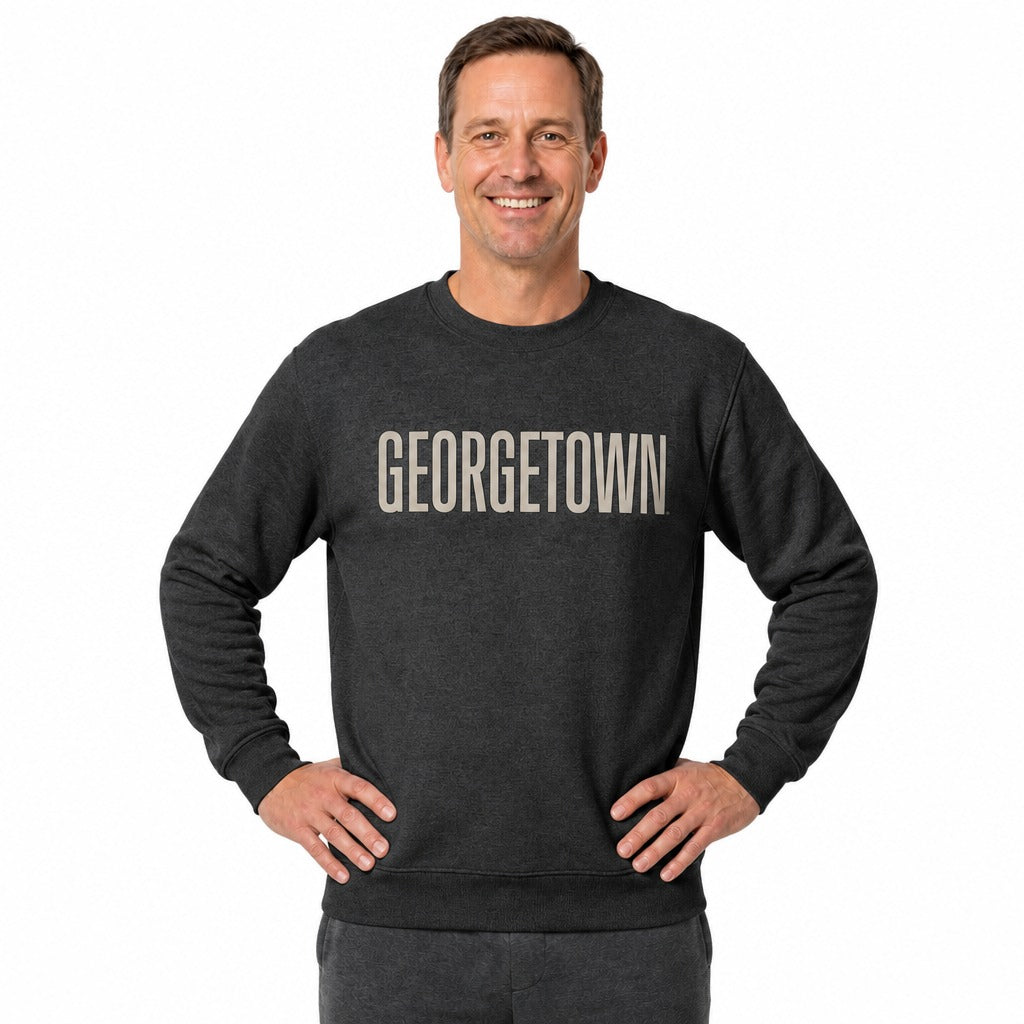 Georgetown Hoyas  NCAA Unisex Adult Crewneck Fleece Sweatshirt - Charcoal