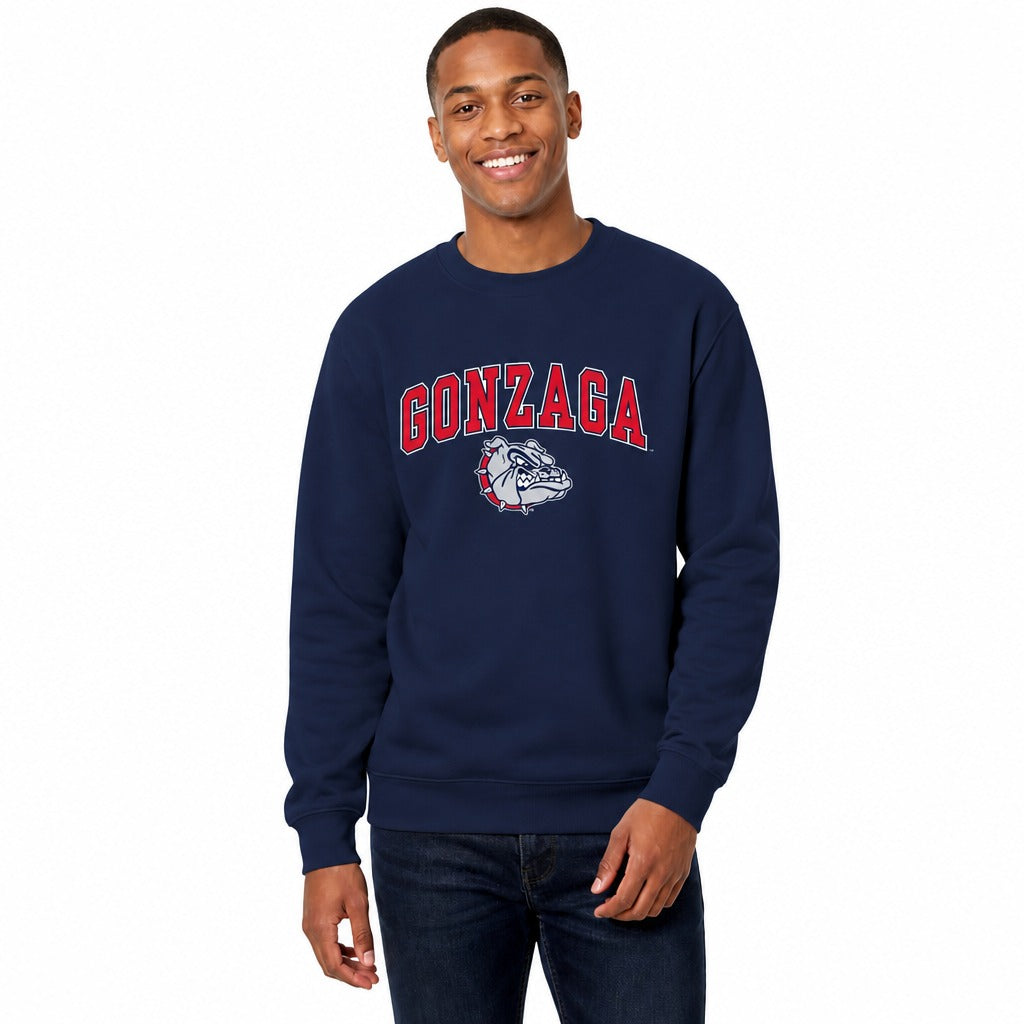 Gonzaga Bulldogs NCAA Pullover Crewneck Sweatshirt for Men and Women - Navy