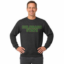Colorado State Rams  NCAA Unisex Adult Crewneck Fleece Sweatshirt - Charcoal