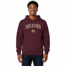 Texas State Bobcats Arch & Logo Gameday Hoodie NCAA Fleece Hoodie - Maroon