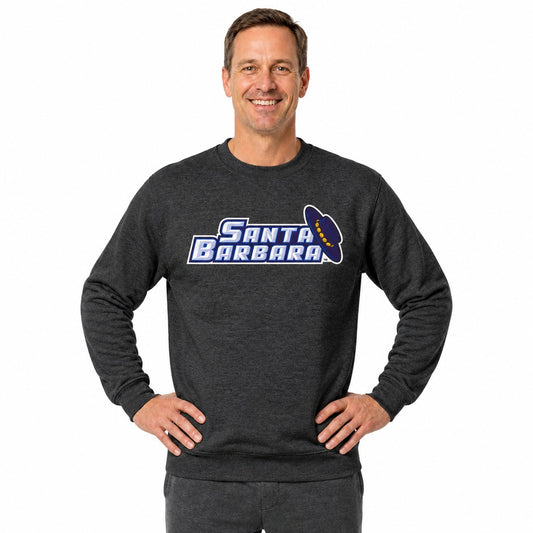 UCSB Gauchos  NCAA Crewneck Sweatshirt Men Women Fleece Pullover Charcoal - Charcoal