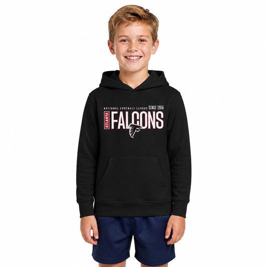 Atlanta Falcons NFL Youth Modern Endzone Football Fleece Hooded Sweatshirt - Black