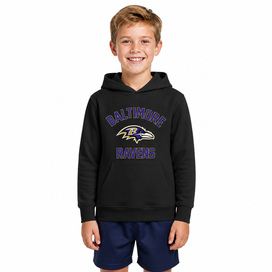 Baltimore Ravens Youth Gameday Hoodie Sweatshirt - Black