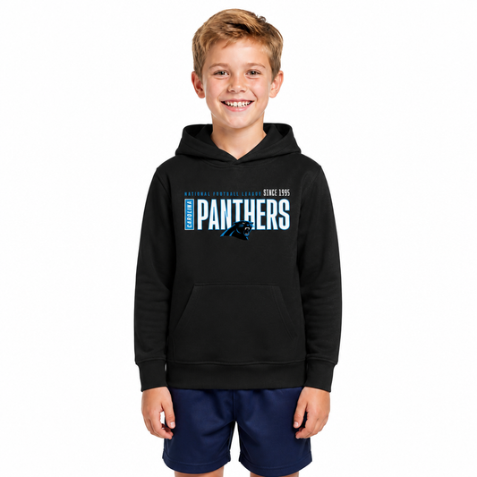 Carolina Panthers NFL Youth Modern Endzone Football Fleece Hooded Sweatshirt - Black