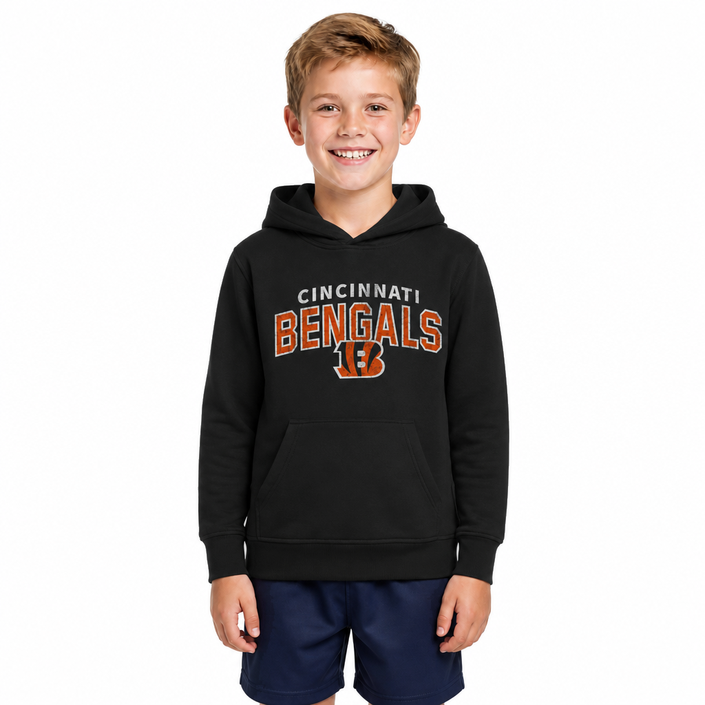 Cincinnati Bengals NFL Youth Starting Fresh Hoodie for Boys and Girls - Black