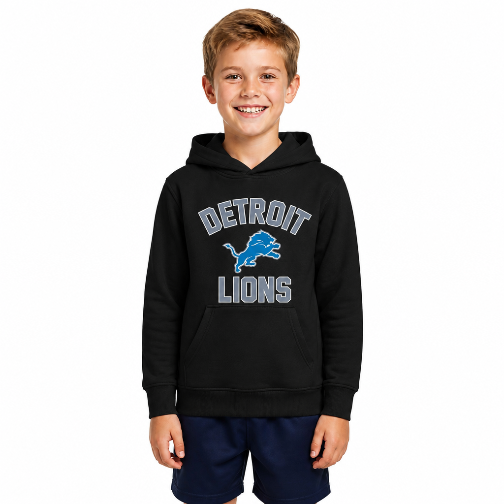 Detroit Lions Youth Gameday Hoodie Sweatshirt - Black