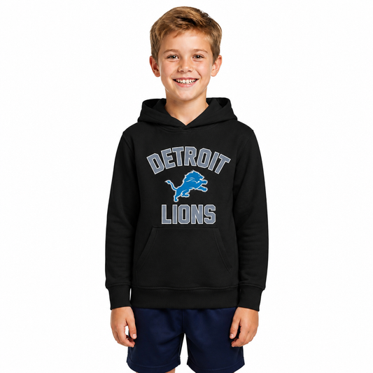 Detroit Lions Youth Gameday Hoodie Sweatshirt - Black