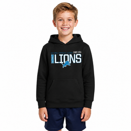 Detroit Lions NFL Youth Modern Endzone Football Fleece Hooded Sweatshirt - Black