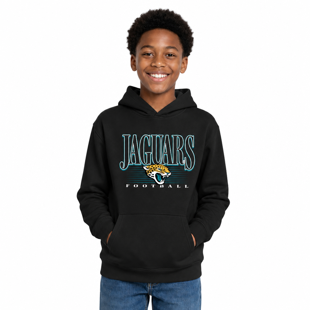 Jacksonville Jaguars NFL Youth Overtime Blueprint Fleece Hoodie Sweatshirt - Black