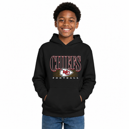 Kansas City Chiefs NFL Youth Overtime Blueprint Fleece Hoodie Sweatshirt - Black