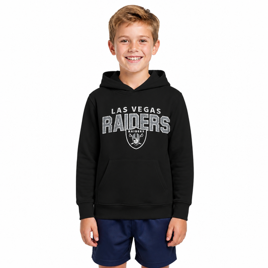 Las Vegas Raiders NFL Youth Starting Fresh Hoodie for Boys and Girls - Black