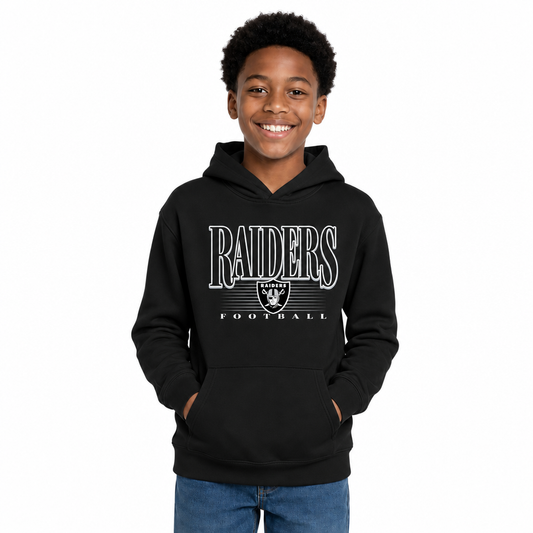 Las Vegas Raiders NFL Youth Overtime Blueprint Fleece Hoodie Sweatshirt - Black