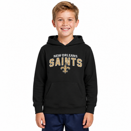 New Orleans Saints NFL Youth Starting Fresh Hoodie for Boys and Girls - Black