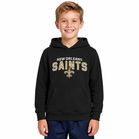 New Orleans Saints NFL Youth Starting Fresh Hoodie for Boys and Girls - Black