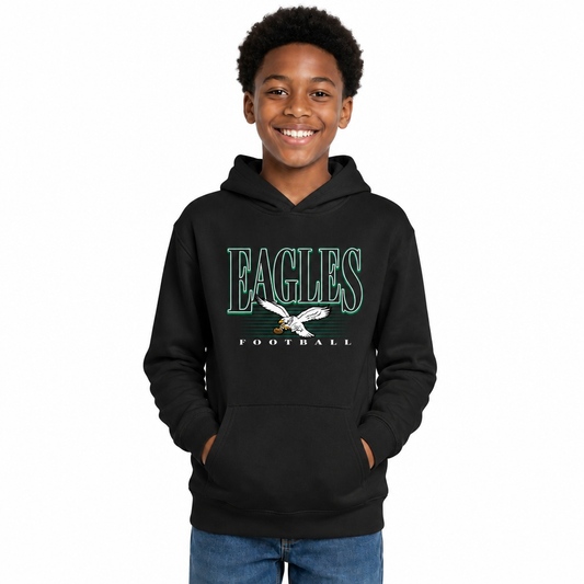 Philadelphia Eagles NFL Youth Overtime Blueprint Fleece Hoodie Sweatshirt - Black