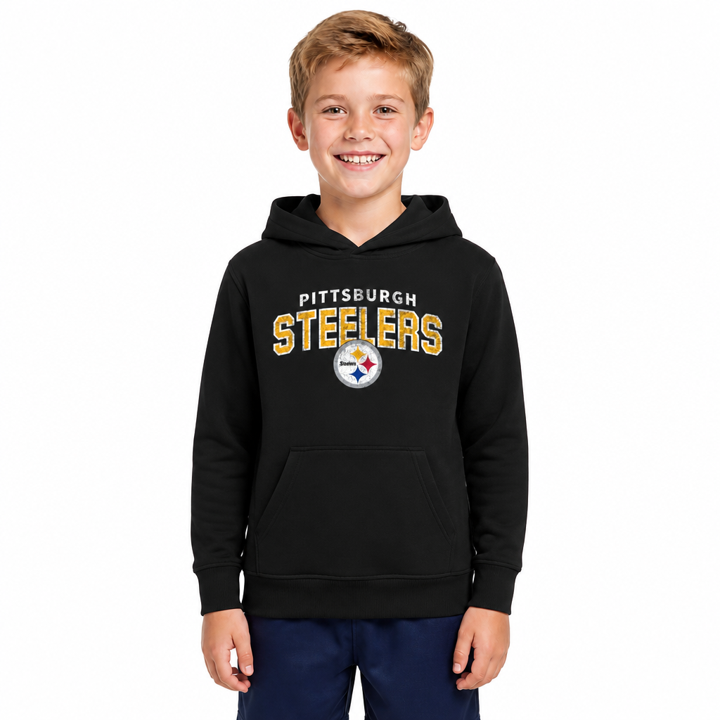 Pittsburgh Steelers NFL Youth Starting Fresh Hoodie for Boys and Girls - Black