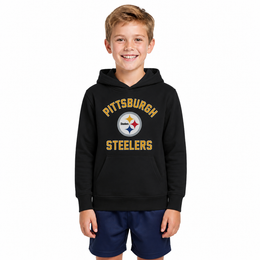 Pittsburgh Steelers Youth Gameday Hoodie Sweatshirt - Black