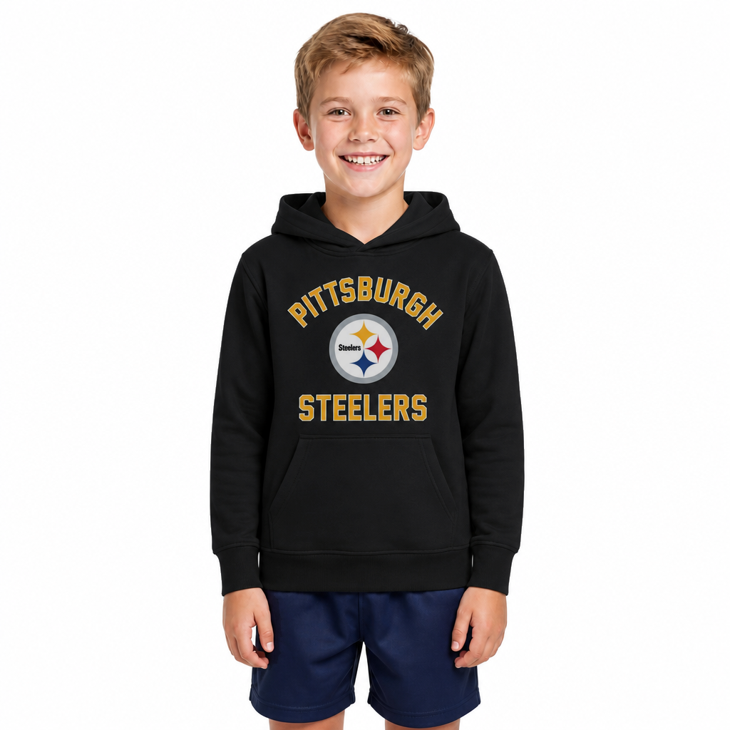 Pittsburgh Steelers Youth Gameday Hoodie Sweatshirt - Black