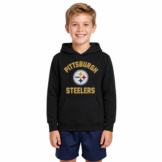 Pittsburgh Steelers Youth Gameday Hoodie Sweatshirt - Black