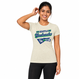 Seattle Seahawks  NFL Womens Vintage Charm T-Shirt Short Sleeve - Birch