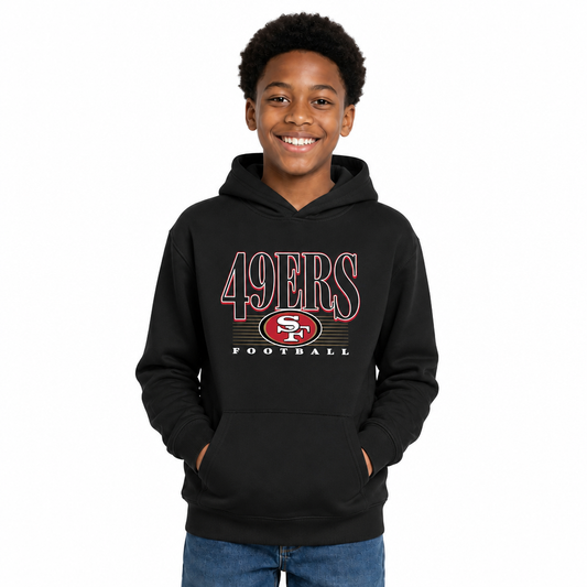 San Francisco 49ers NFL Youth Overtime Blueprint Fleece Hoodie Sweatshirt - Red