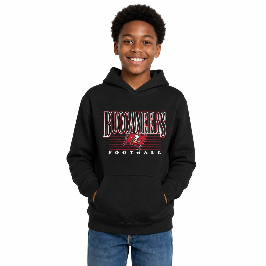 Tampa Bay Buccaneers NFL Youth Overtime Blueprint Fleece Hoodie Sweatshirt - Black